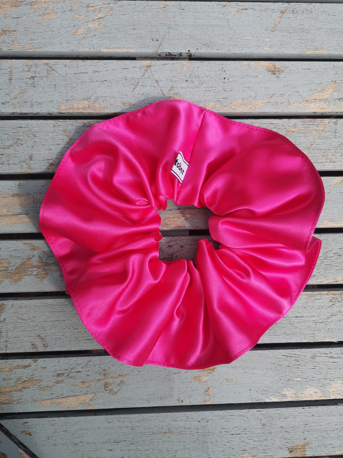 Ariana Scrunchie Hot Pink Satin