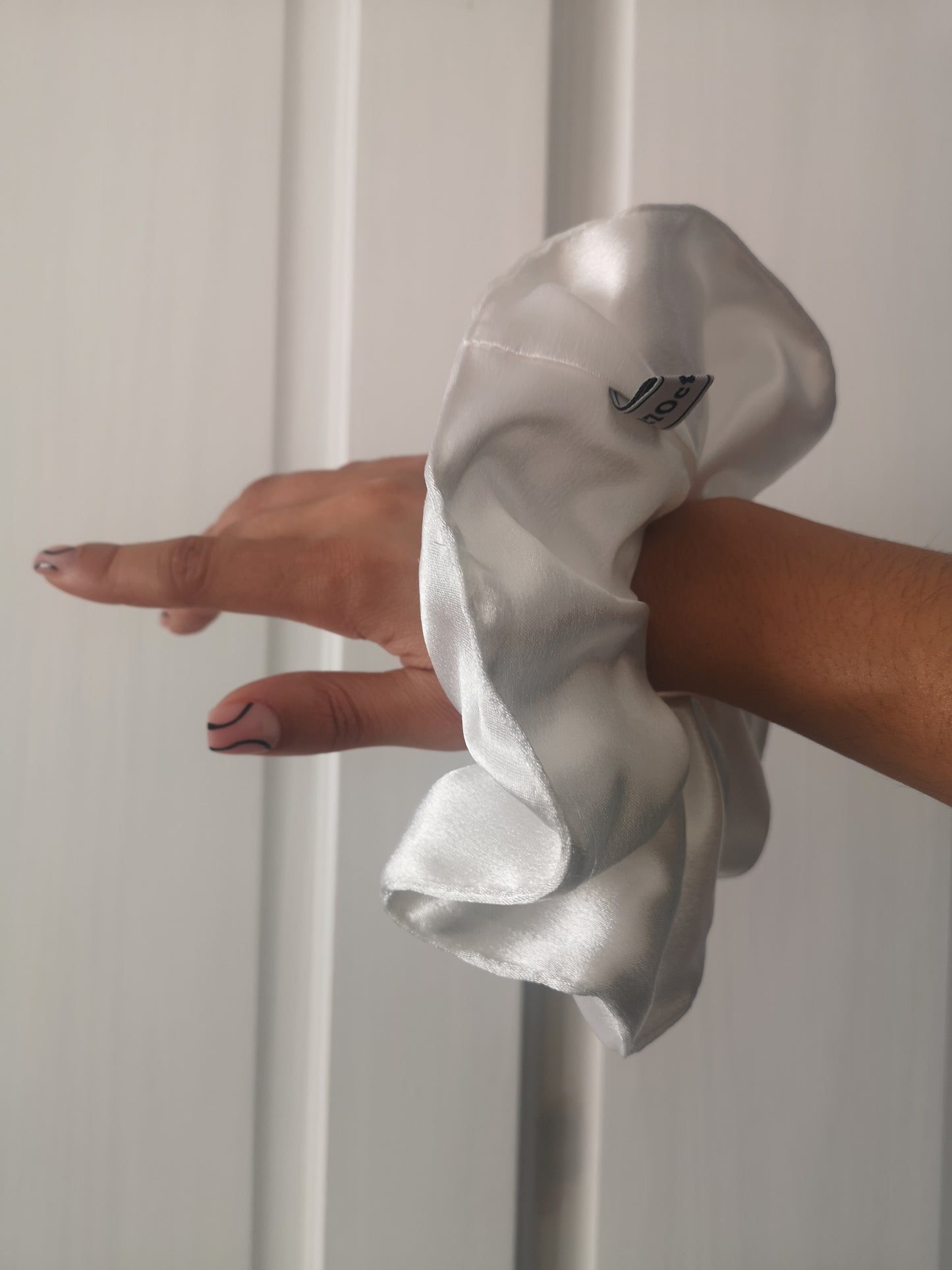 Ariana Scrunchie White Satin