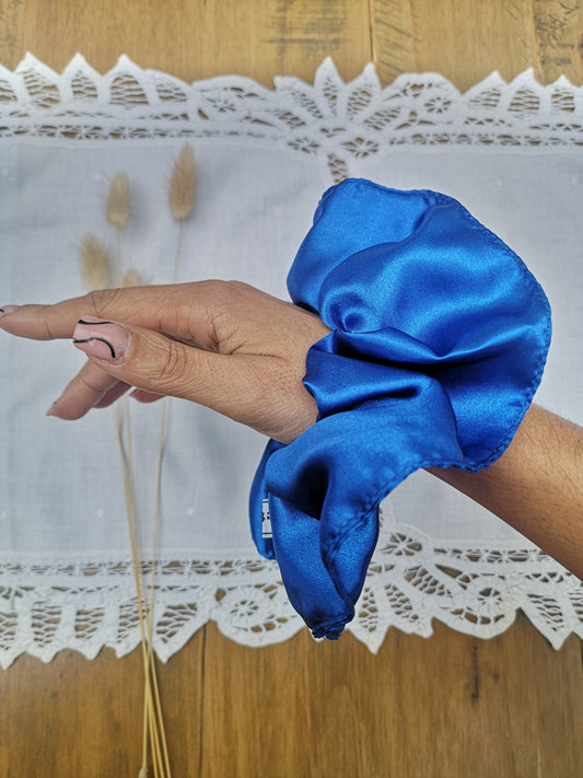 Ariana Scrunchie Cobalt Blue Satin