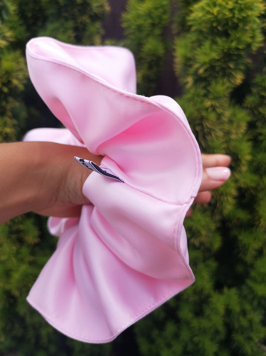 Ariana Scrunchie Bubblegum Pink Satin