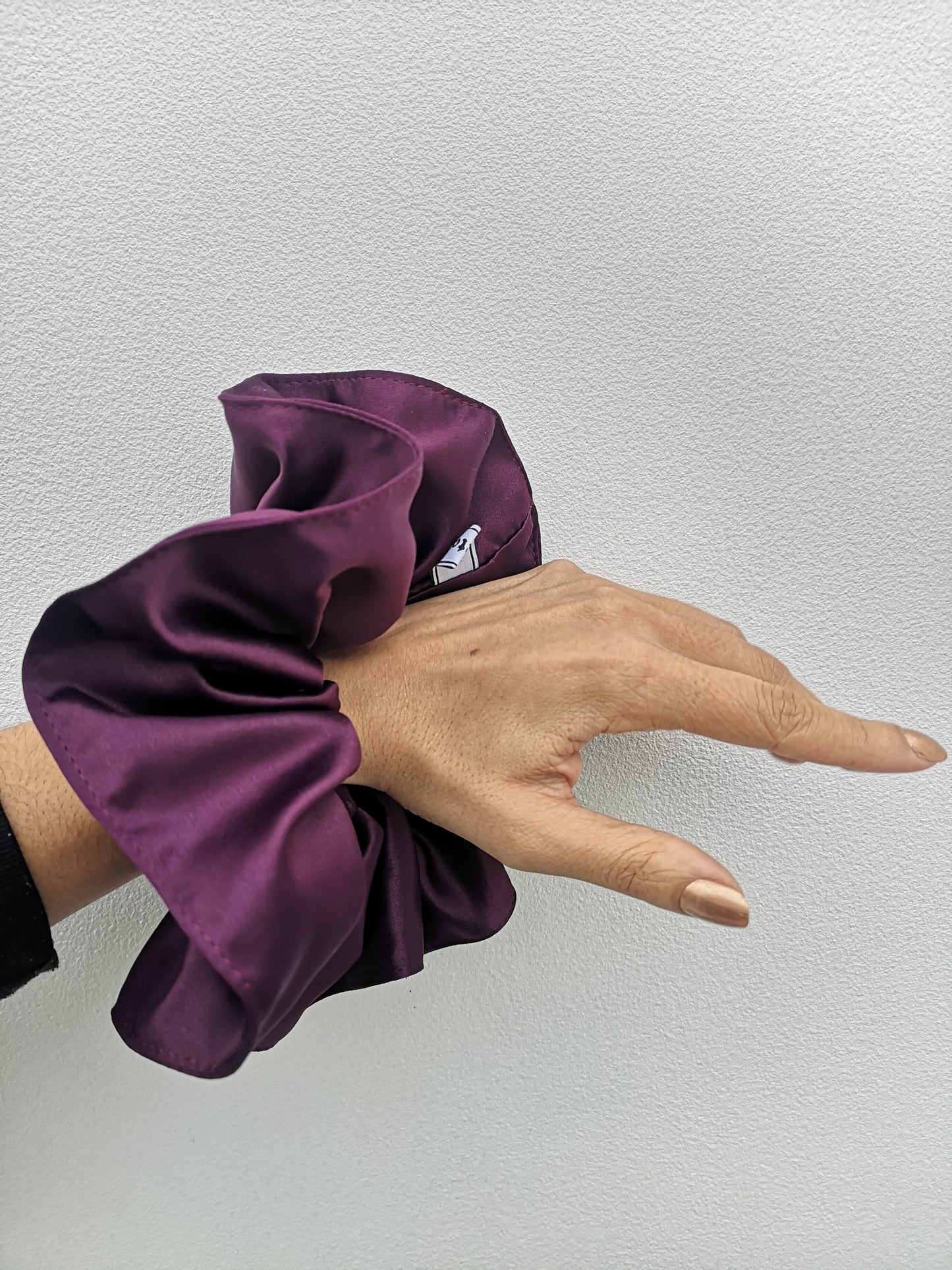 Ariana Scrunchie Aubergine Satin