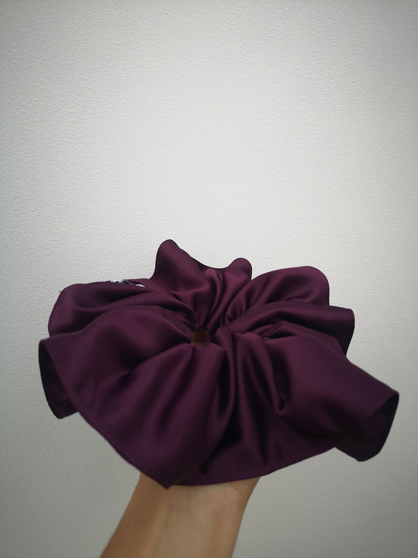 Ariana Scrunchie Aubergine Satin