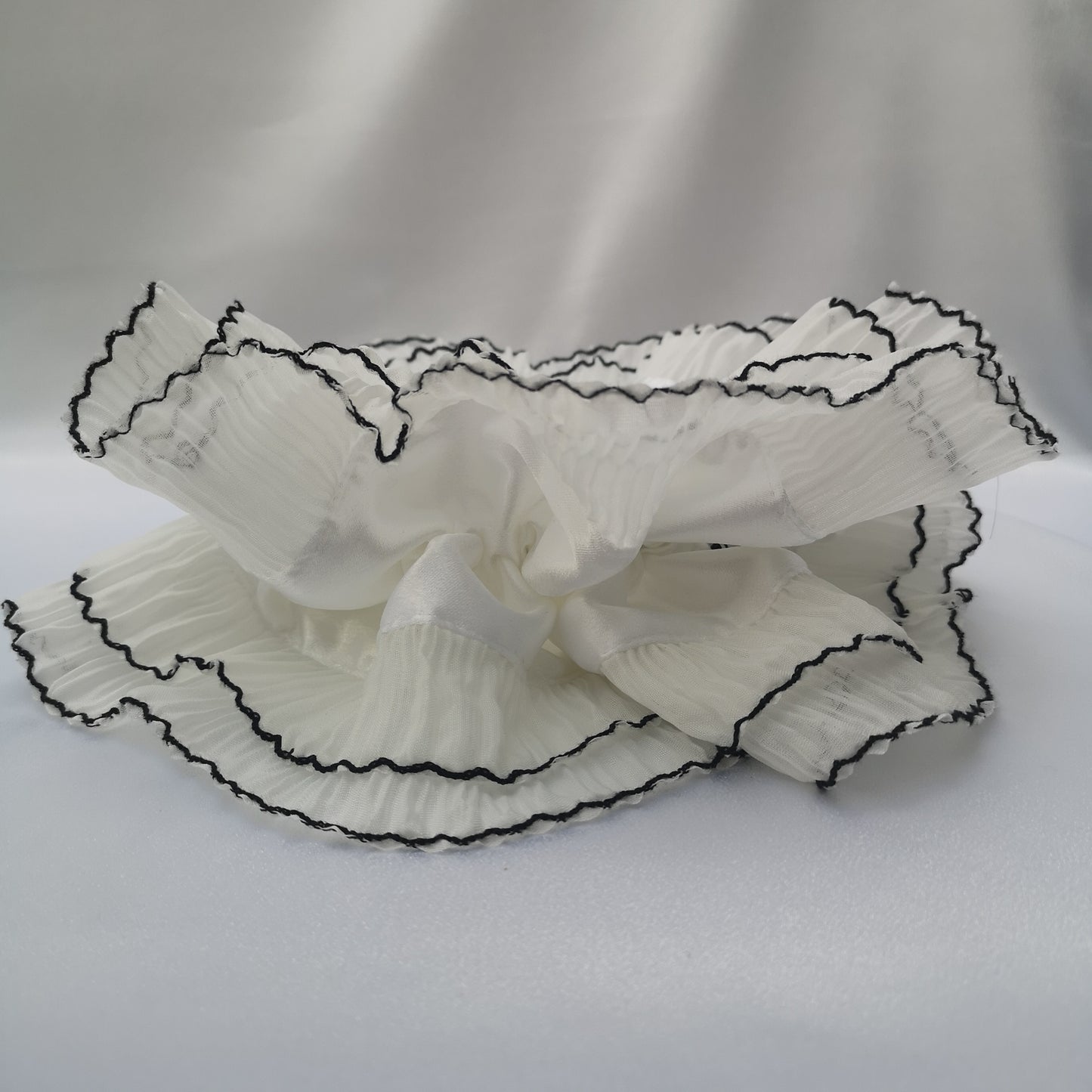 Angie Scrunchie with Vintage Pleated Trim